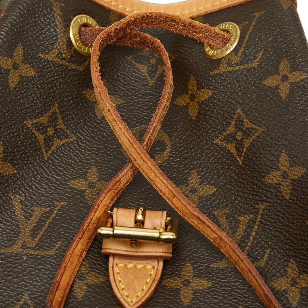 LOUIS VUITTON Authentic Brown Monogram Leather Backpack - Picture 8 of 14